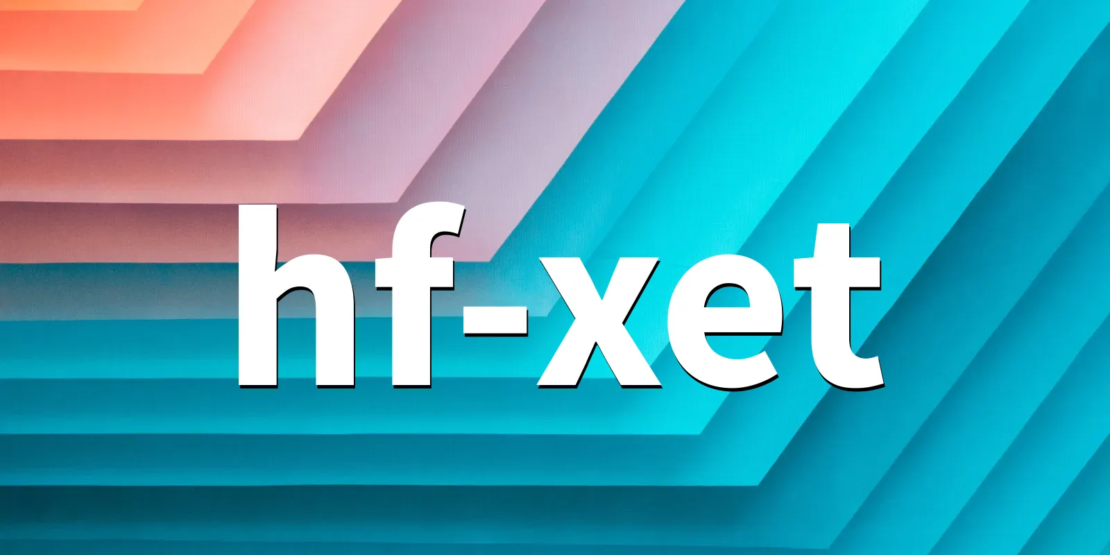 Fast transfer of large files with the Hugging Face Hub. /pkg/h/hf-xet/hf-xet-banner.webp